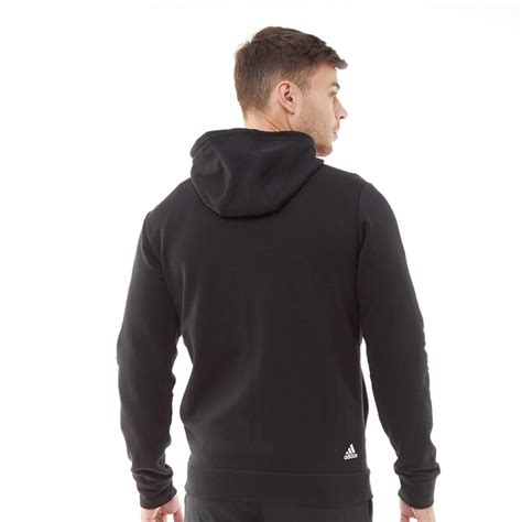 adidas hoodie met rits zwart|Adidas heren hoodie.